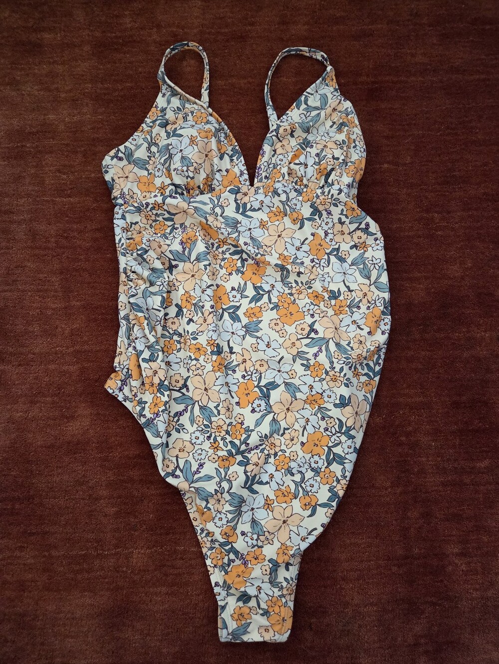 Floral Print One-Piece Maternity Swimsuit